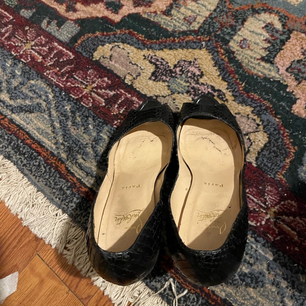 Authentic Snake Skin Bacl Python Yolanda Peep Toe… - image 3